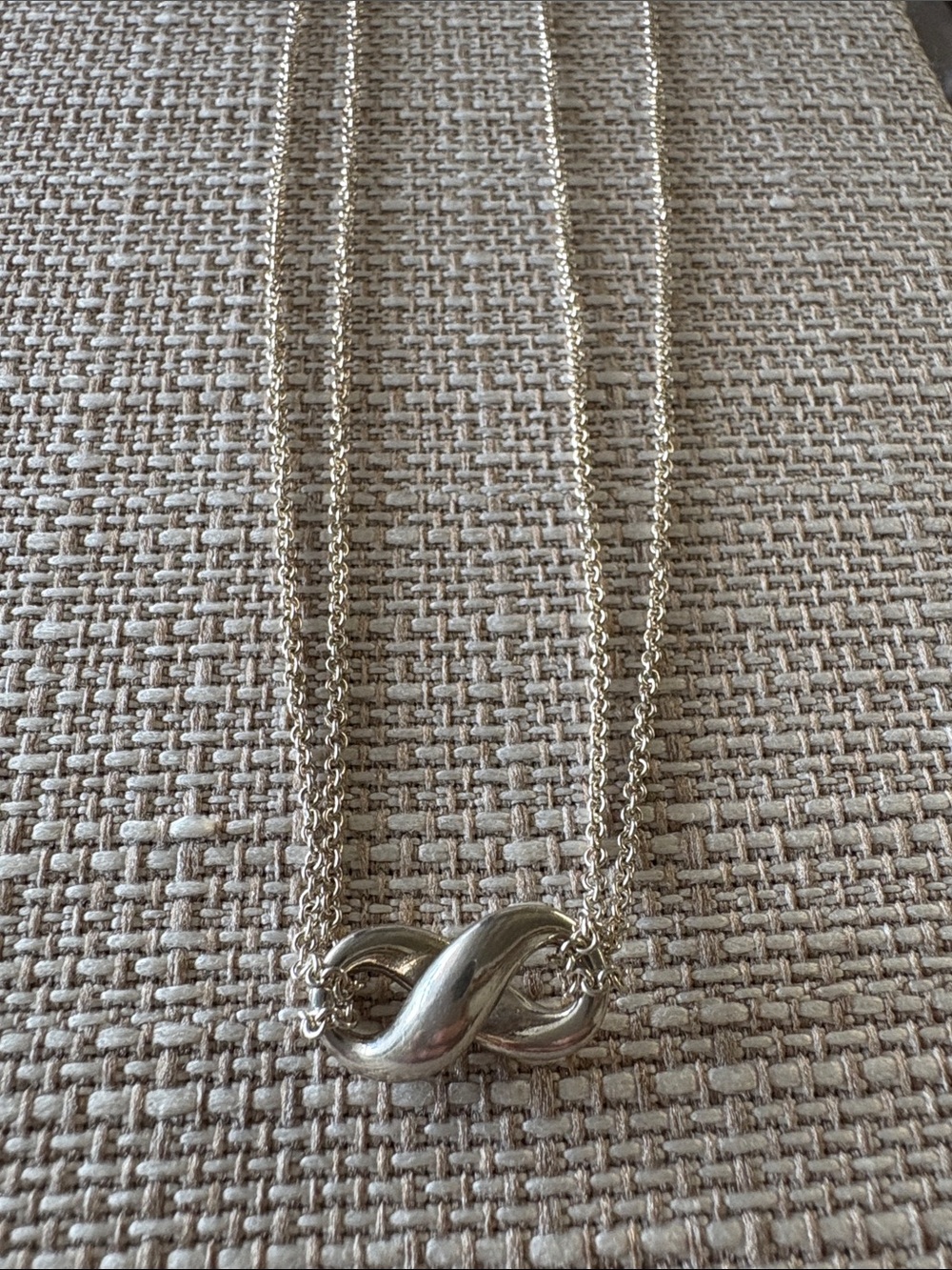 Tiffany & Co. Double Chain Twist Pendant Necklace - Gold